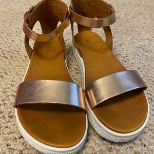 Rose Gold Mia Platform Sandals
